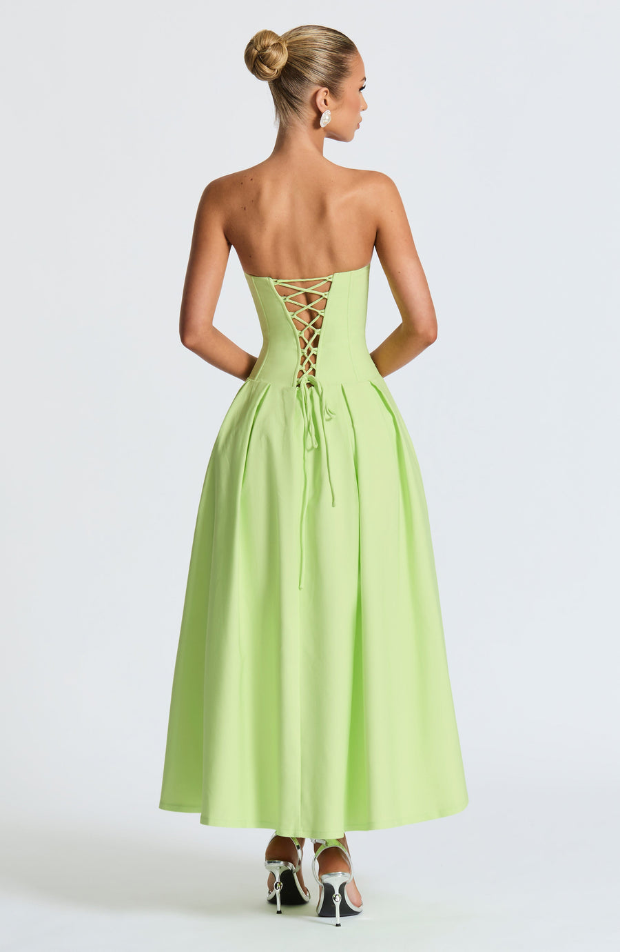 Adeline Midi Dress – Lime