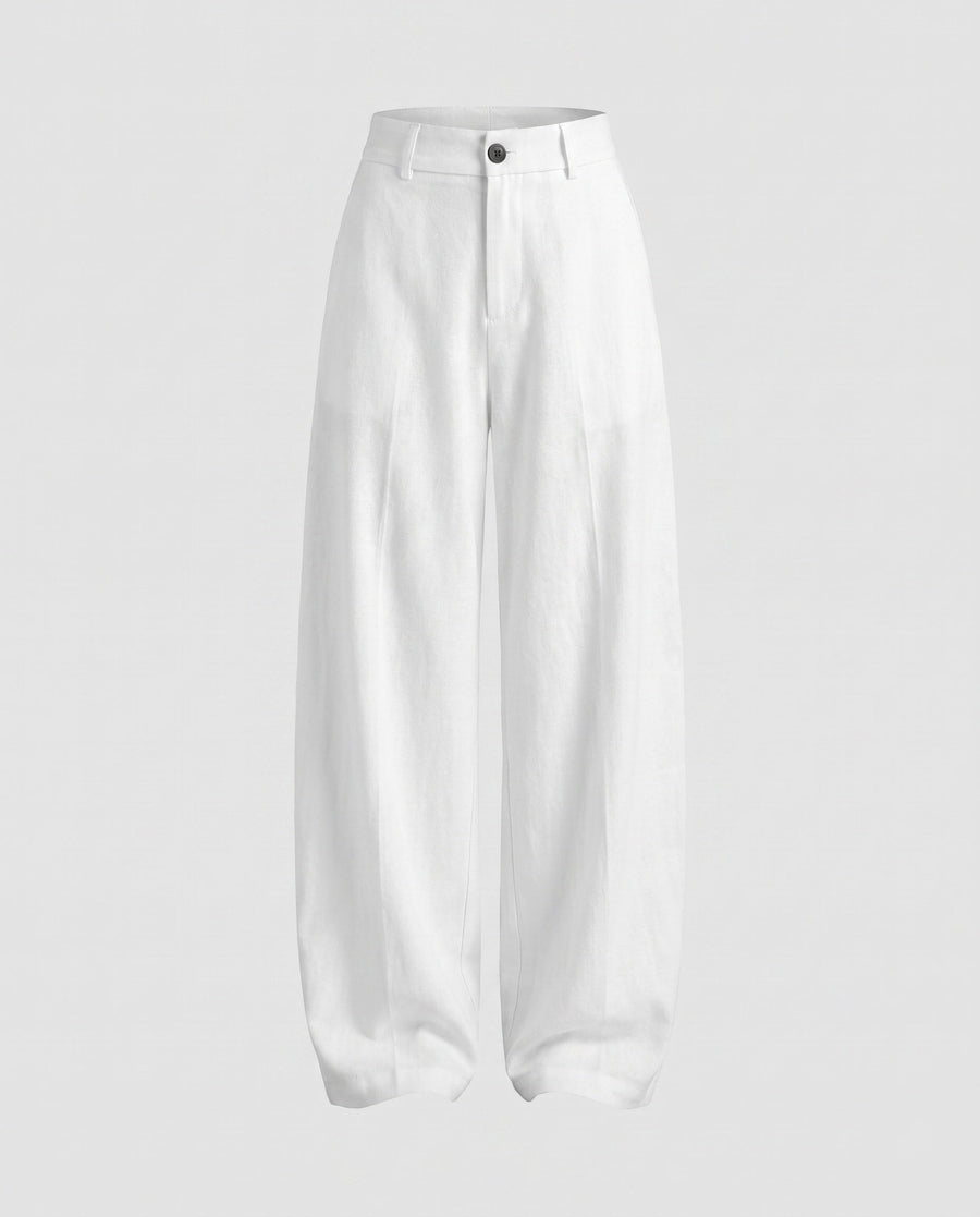 Salome Linen Trousers in White