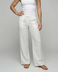 Salome Linen Trousers with Drawstring Waist and Pockets