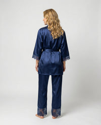 Salome Silk Set in Blue