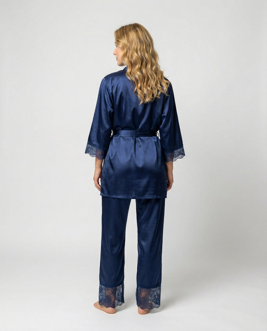 Salome Silk Set in Blue