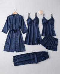 Salome Silk Set in Blue