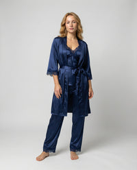 Salome Silk Set in Blue