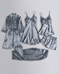 Salome Silk Set in Light Blue