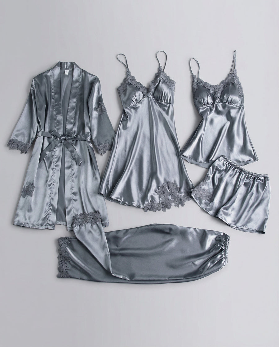 Salome Silk Set in Light Blue