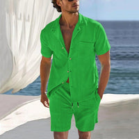 Sander Casual Linen Shirt with Drawstring Waist