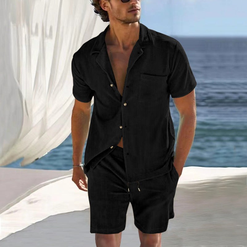Sander Casual Linen Shirt with Drawstring Waist