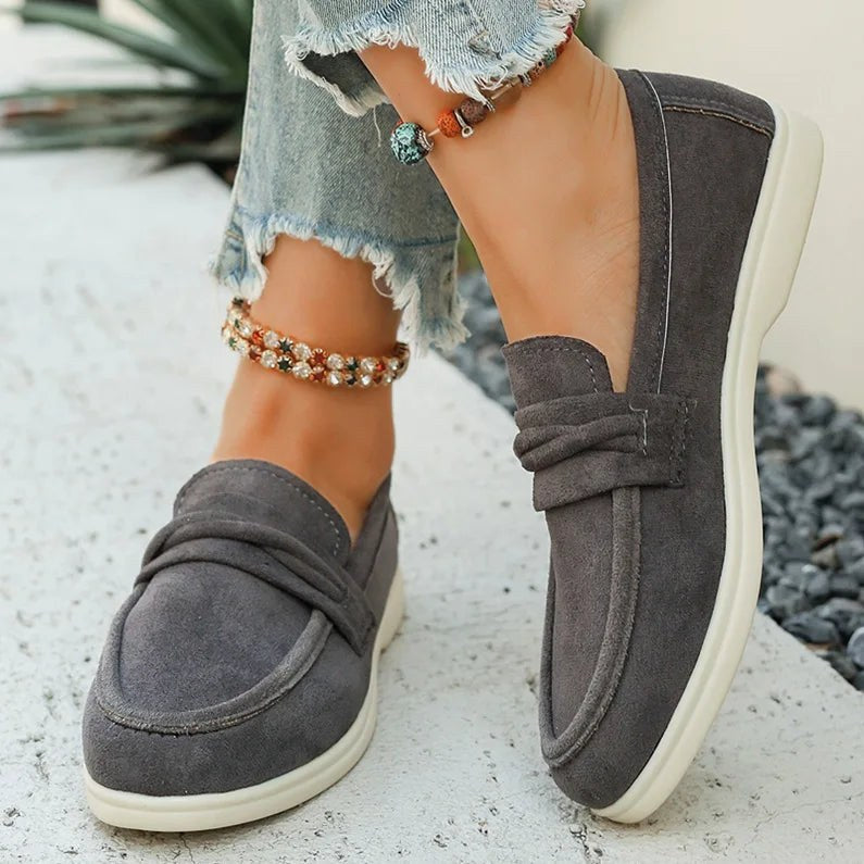 Sandra Suede Loafer in Canary Yellow