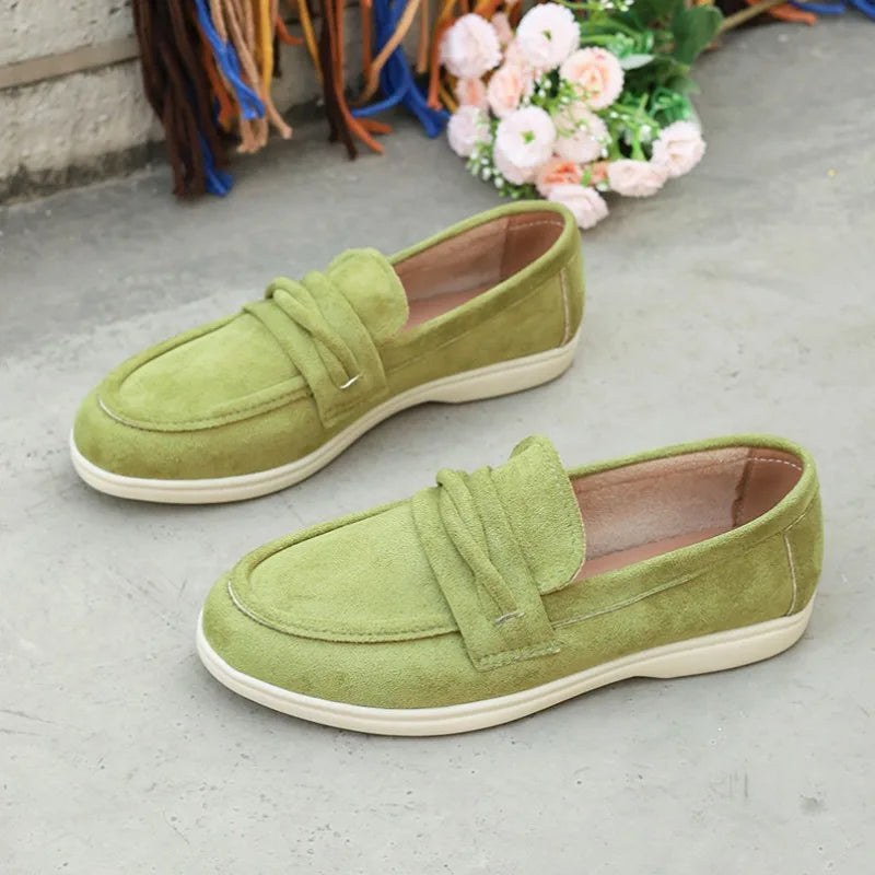 Sandra Suede Loafer in Sage