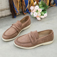 Sandra Suede Loafer in Sienna Brown