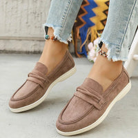 Sandra Suede Loafer in Slate Gray