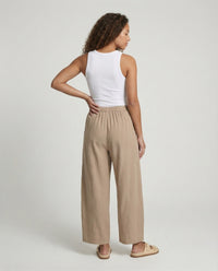 Sandrine Linen Trousers with Drawstring Waist and Pockets