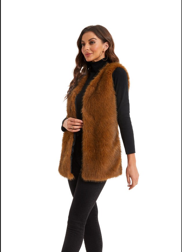 Sandrine Vest in Brown