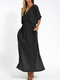 Sandrine™ Lightweight and Flowing Summer Dress in Black