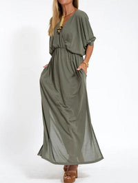 Sandrine™ Lightweight and Flowing Summer Dress in Green