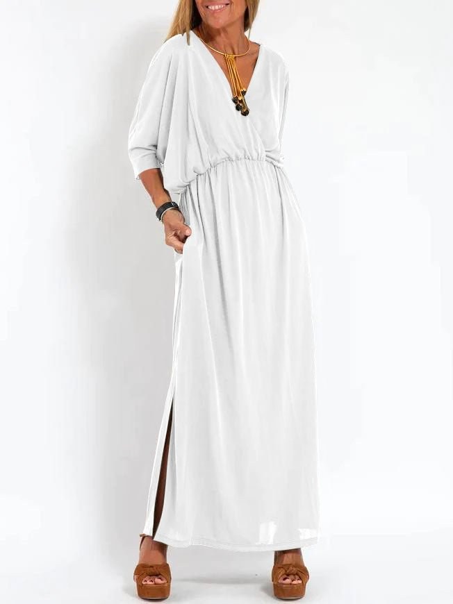 Sandrine™ Lightweight and Flowing Summer Dress in White