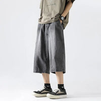 Santa Monica Baggy Jean Shorts in Dark Gray