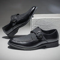 Santorini Suede Monk Strap Loafer in Charcoal