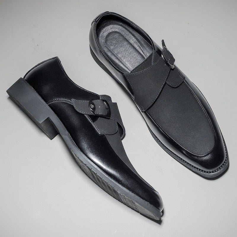 Santorini Suede Monk Strap Loafer in Charcoal