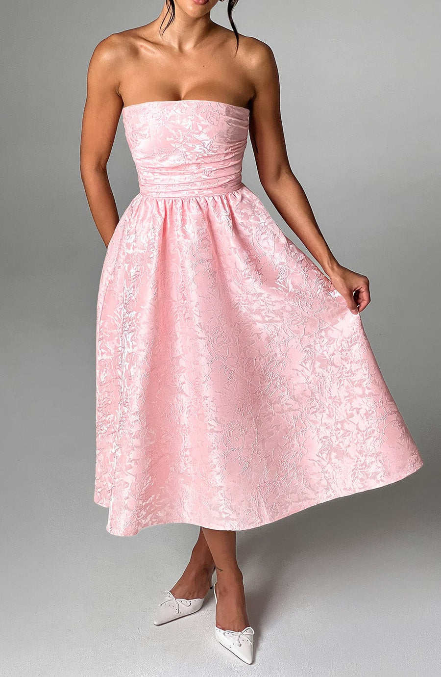 Maren Midi Dress – Blush