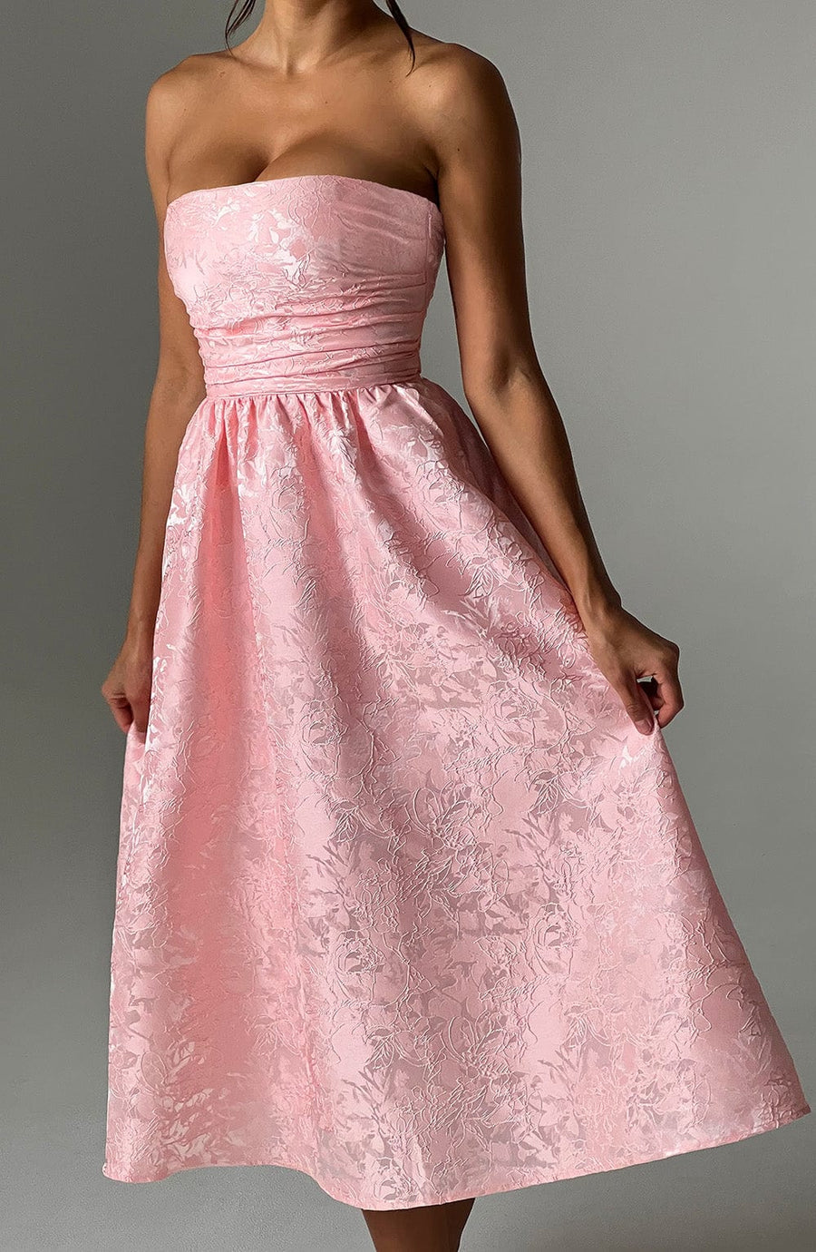 Maren Midi Dress – Blush