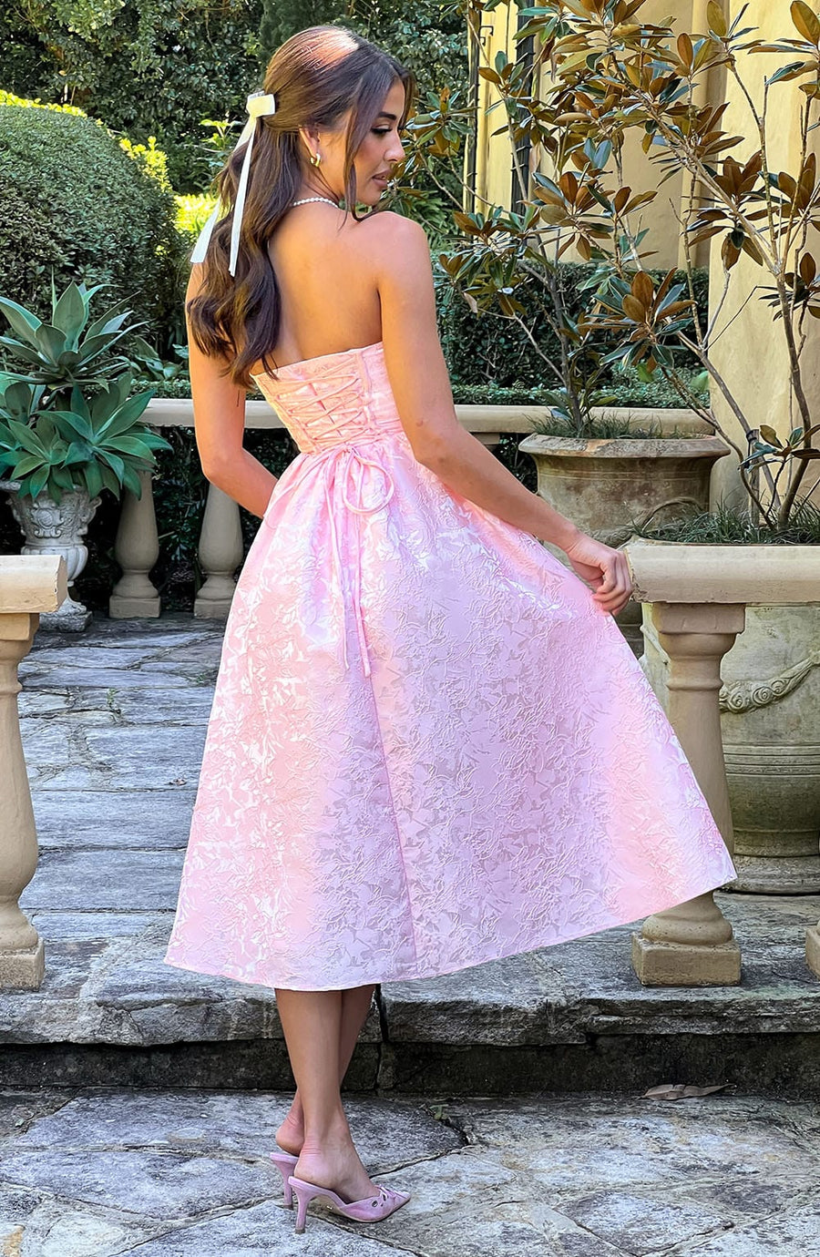 Maren Midi Dress – Blush