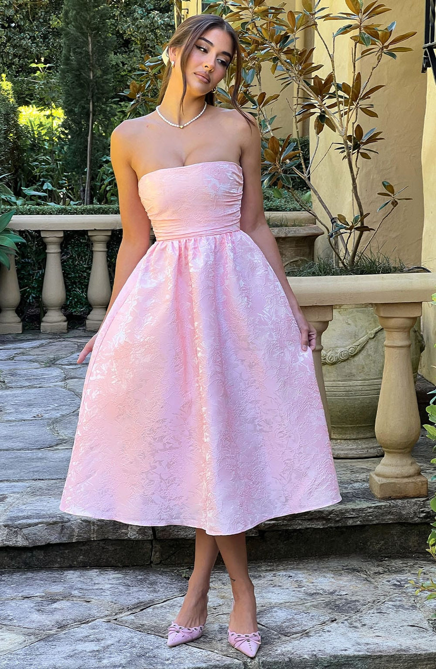 Maren Midi Dress – Blush