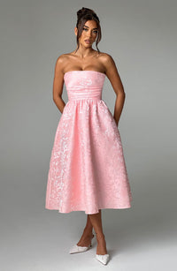 Maren Midi Dress – Blush