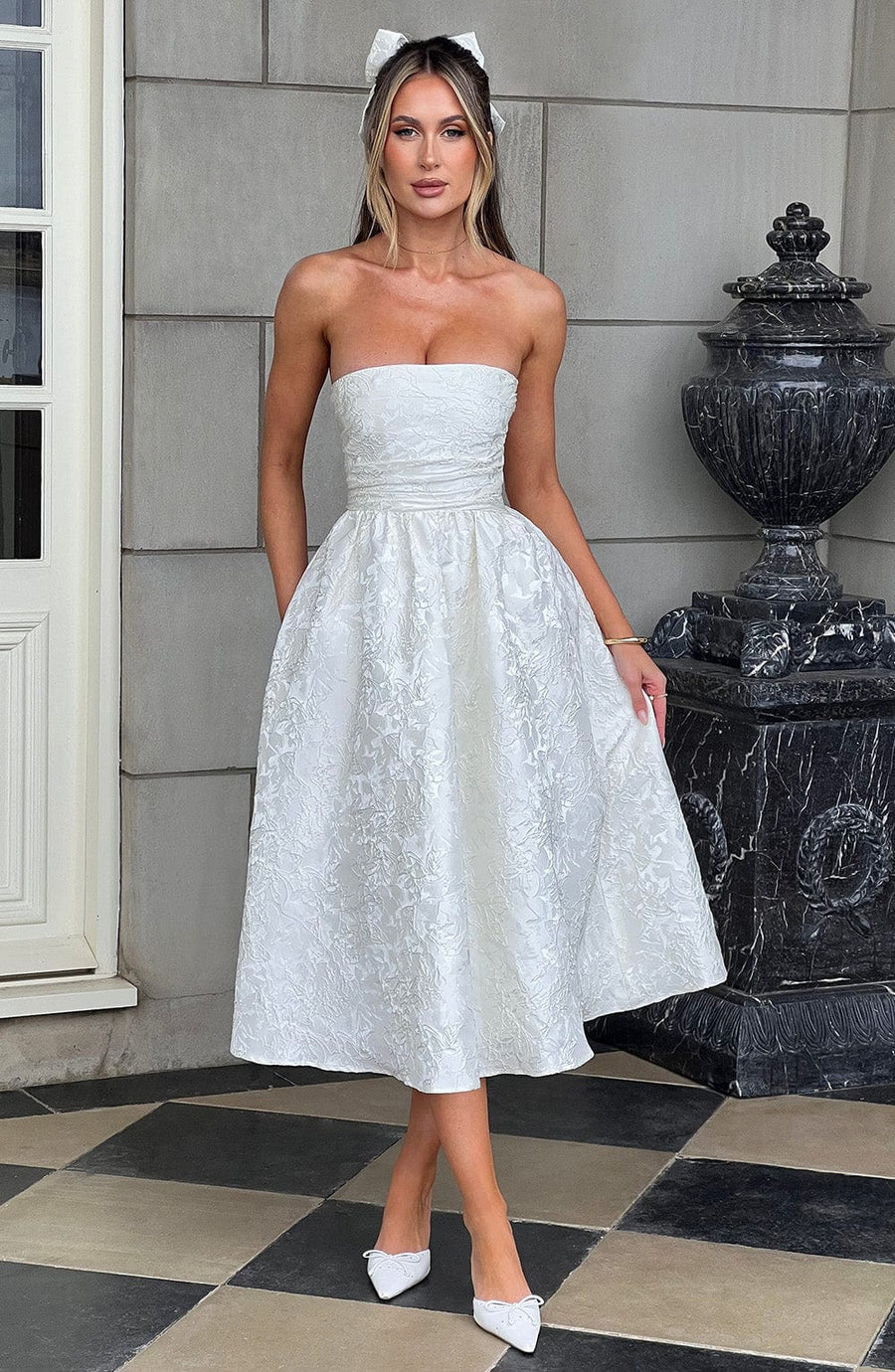 Maren Midi Dress – Ivory