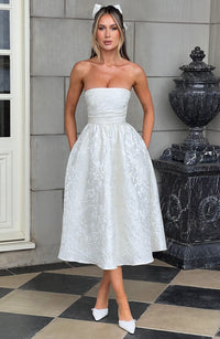 Maren Midi Dress – Ivory