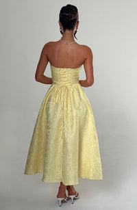Maren Midi Dress – Lemon
