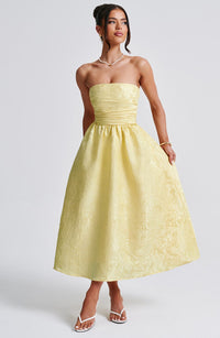 Maren Midi Dress – Lemon