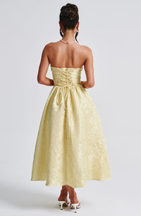 Maren Midi Dress – Lemon