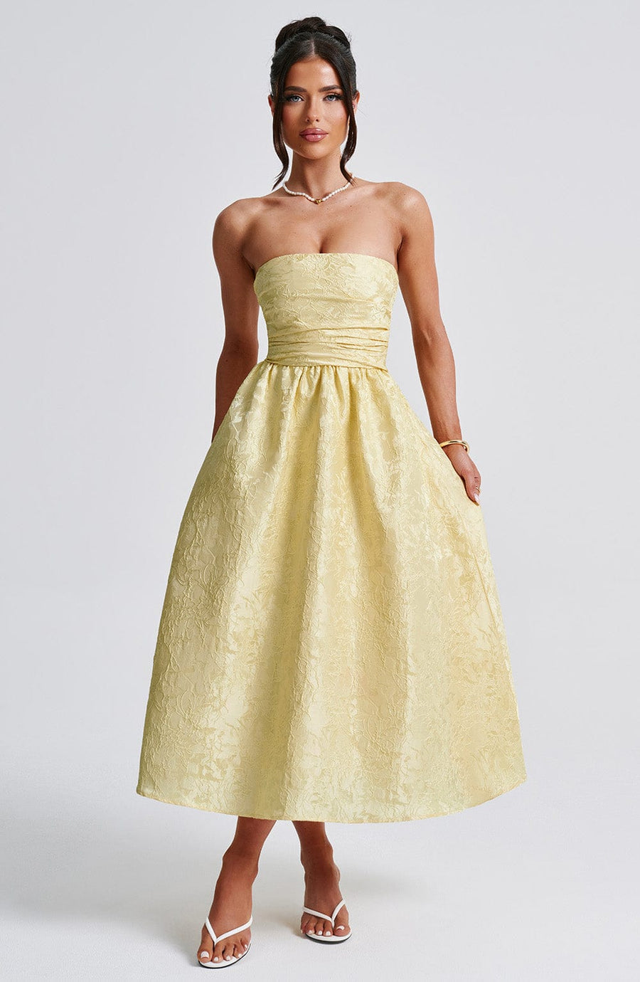Maren Midi Dress – Lemon