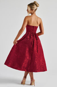 Maren Midi Dress – Red