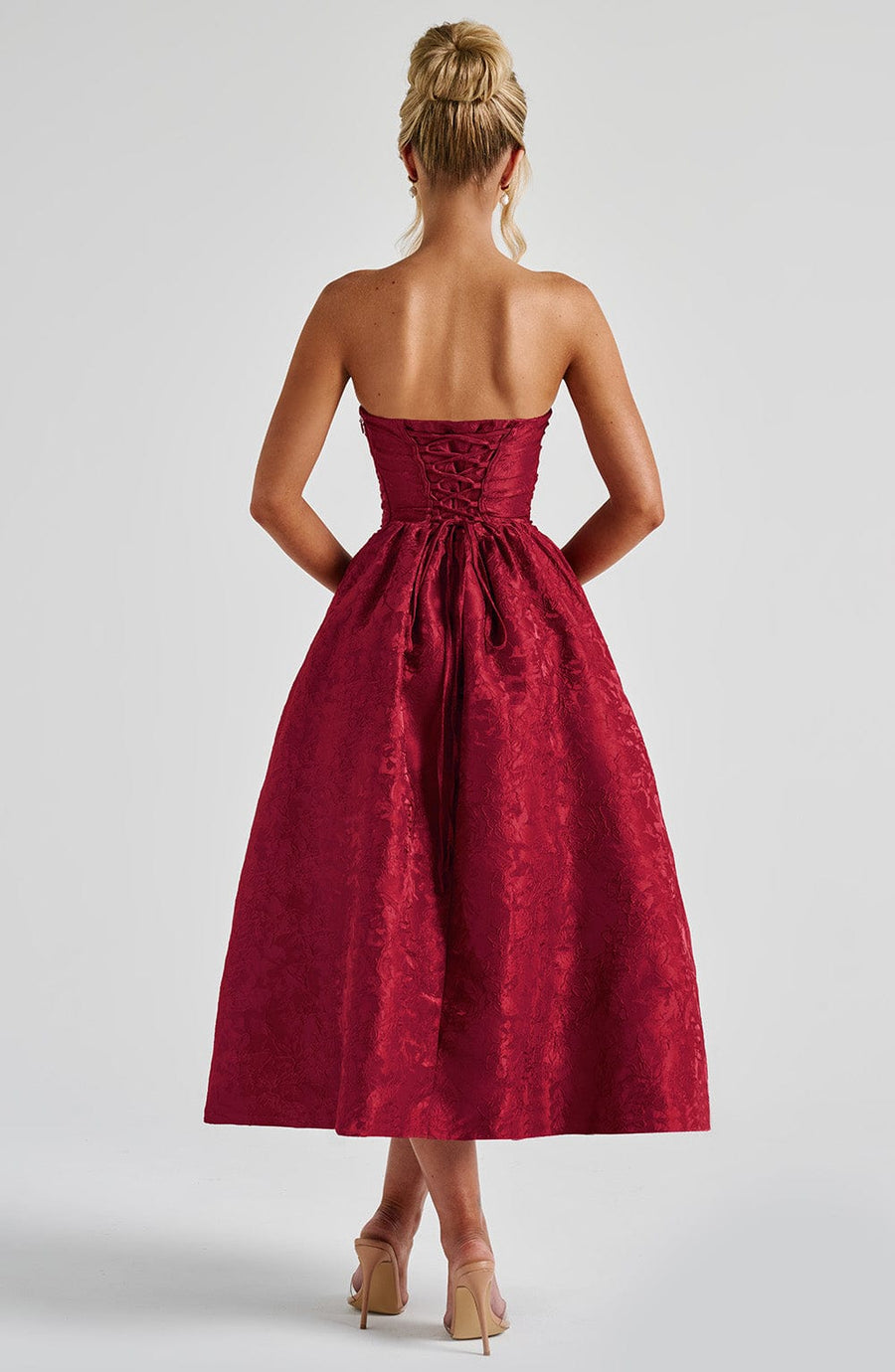 Maren Midi Dress – Red