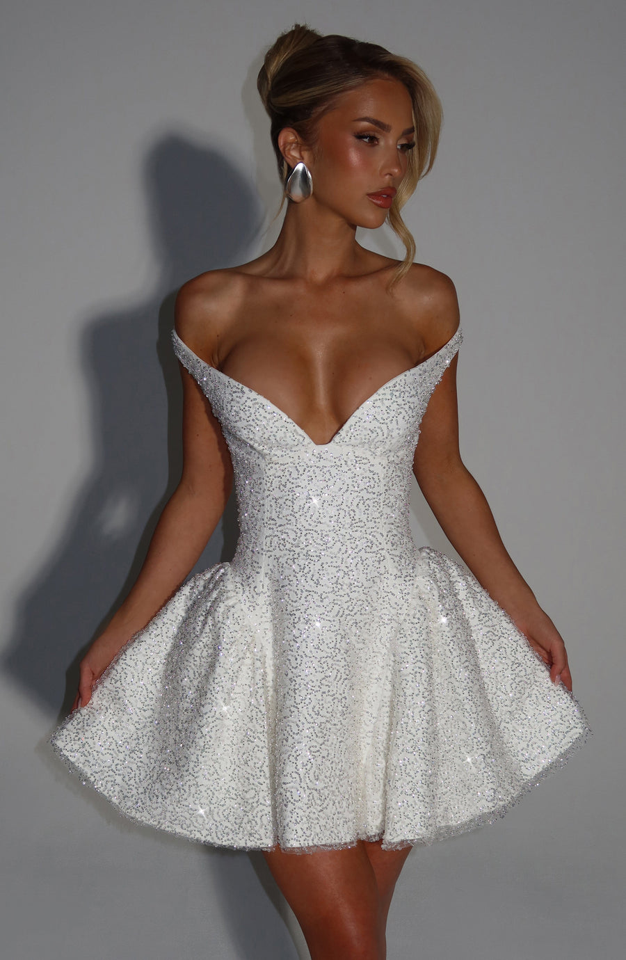 Heather Mini Dress – Ivory
