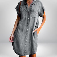 Sapphire™ Casual Denim Dress in Gray