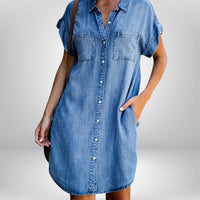 Sapphire™ Casual Denim Dress in Light Blue