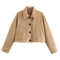Sarai Leather Jacket with Side Pockets and Pockets