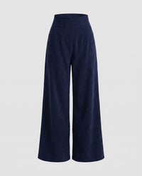 Sarai Linen Trousers in Navy