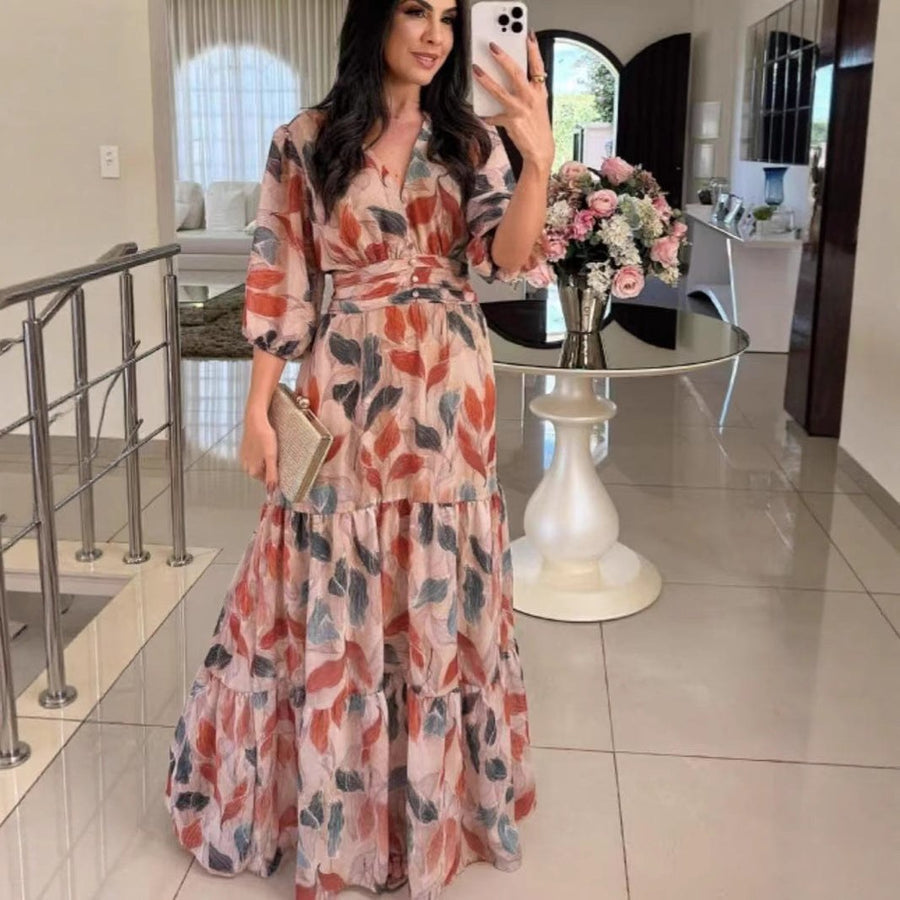 Sarai Maxi Dress with Belted and Fitted