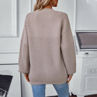 Saskia Relaxed Knit Cardigan with V-Neck