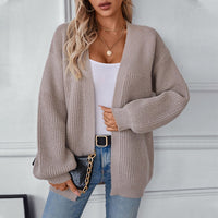 Saskia Relaxed Knit Cardigan with V-Neck