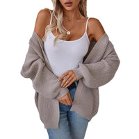 Saskia Relaxed Knit Cardigan with V-Neck