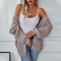 Saskia Relaxed Knit Cardigan with V-Neck