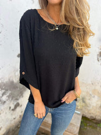 Saskia Relaxed Top in Black