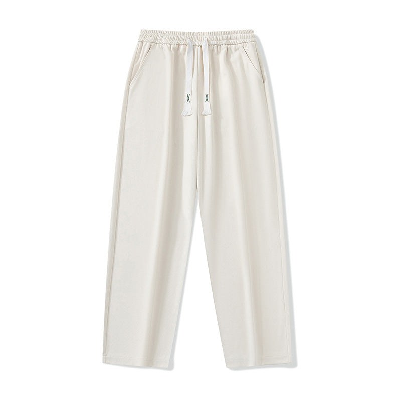 Saskia Trousers with Elastic Waist and Pockets in Apricot