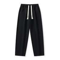 Saskia Trousers with Elastic Waist and Pockets in Black