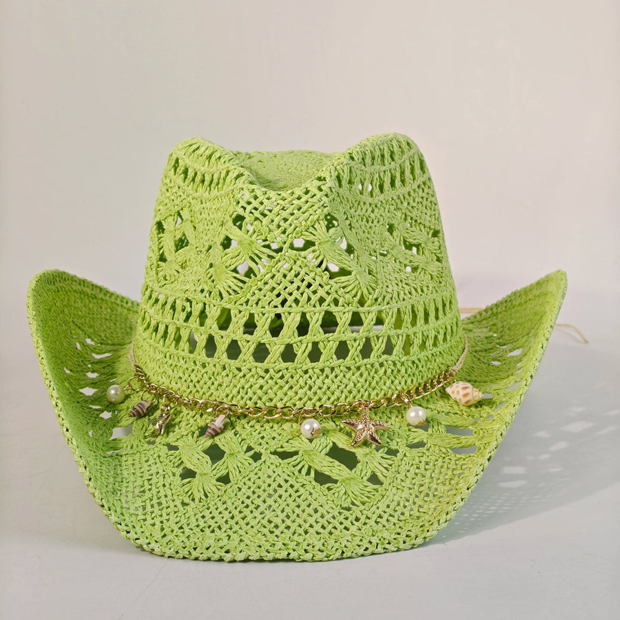 Savannah Charm Cowboy Hat in Neon Green